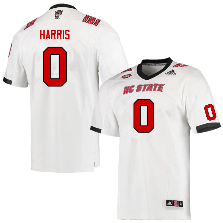 Men #0 Joshua Harris NC State Wolfpack College Football Jerseys Sale-White